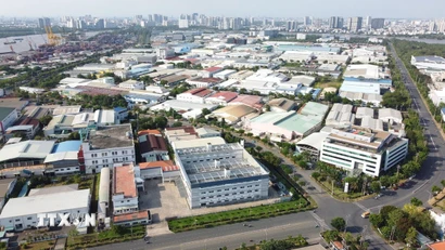 Một góc Khu chế xuất Tân Thuận, Thành phố Hồ Chí Minh. (Ảnh: Trung Tuyến-TTXVN)