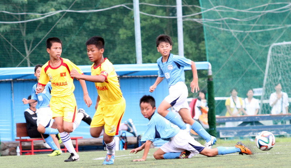 U13 Sông Lam Nghệ An thắng tuyệt đối các đội bóng Nhật Bản ảnh 1