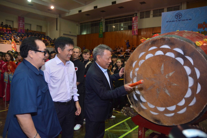 Tưng bừng Hội diễn võ thuật cổ truyền Hà Nội mở rộng lần thứ 33 ảnh 3