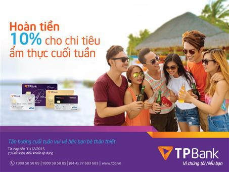 Hoàn tiền 10% cho chi tiêu ẩm thực qua thẻ tín dụng TPBank Visa ảnh 1