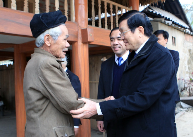 Chủ tịch nước khảo sát xây nông thôn mới tại Tuyên Quang ảnh 1