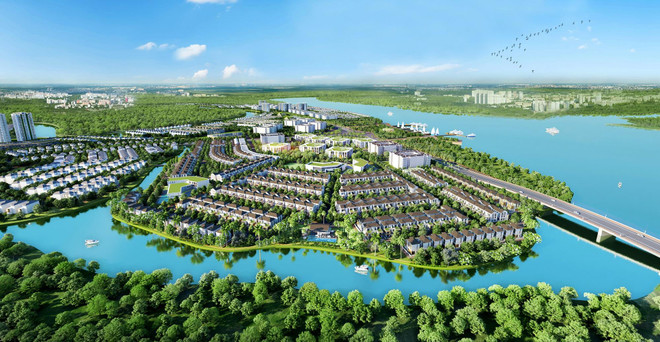 Phối cảnh tổng thể Khu đô thị sinh thái Aqua City tại Biên Hoà. (Ảnh minh họa) Bất động sản Đồng Nai: Mục tiêu đầu tư tiếp theo của cầu thủ Anh Đức ảnh 3