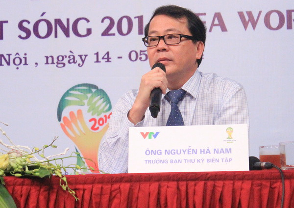 Ông Hà Nam từ chối tiết lộ số tiền mua bản quyền World Cup. (Ảnh: Thu Hằng/Vietnam+) VTV từ chối tiết lộ mức giá bản quyền World Cup 2014 ảnh 2