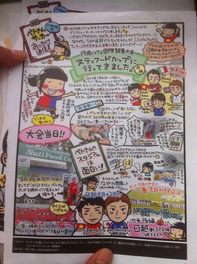 Nữ phóng viên Nhật vẽ tranh manga tặng U19 Việt Nam và HLV Miura ảnh 7