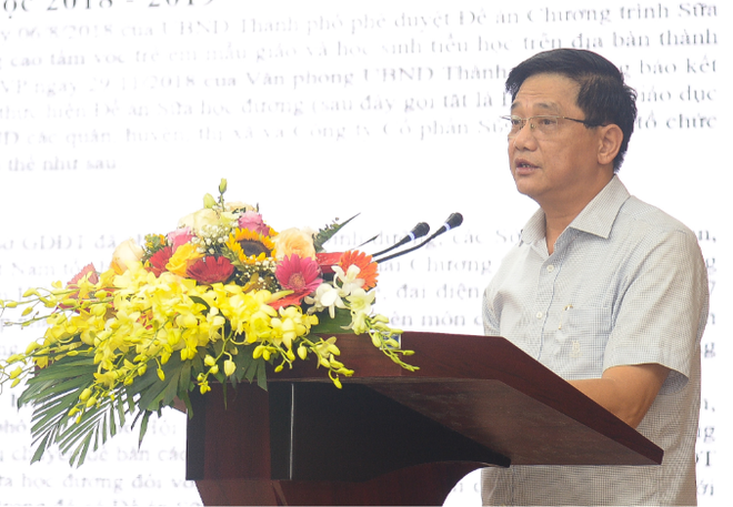 Ông Phạm Xuân Tiến, Phó giám đốc Sở Giáo dục và Đào tạo Hà Nội. (Ảnh: CTV) Chương trình Sữa học đường - 'Trăm nghe không bằng mắt thấy' ảnh 4