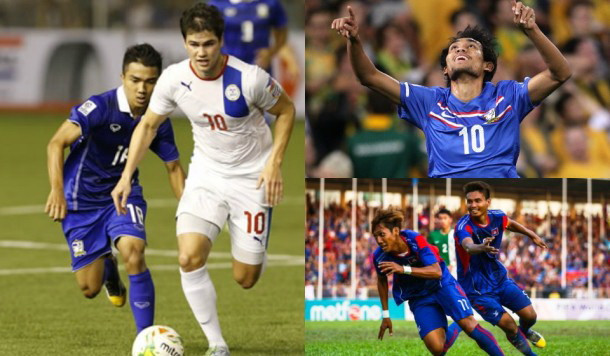(Từ trái qua, từ trên xuống), Phil Younghusband (Philippines), Teerasil Dangda (Thái Lan) và Chan Vathanaka (Campuchia) là những ngôi sao của AFF Cup 2016. (Ảnh: FOX) Báo châu Á tin Xuân Trường có thể hay nhất AFF Cup 2016 ảnh 2