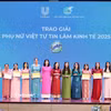 Các gương mặt tiêu biểu đoạt giải "Phụ nữ Việt tự tin làm kinh tế." (Ảnh: PV/Vietnam+)