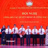 Hội nghị công bố các quyết định về công tác cán bộ của Ban Thường trực Ủy ban Trung ương Mặt trận Tổ quốc Việt Nam tổ chức chiều 30/6. (Ảnh: Hoài Nam/Vietnam+)