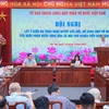 Quang cảnh Hội nghị lấy ý kiến dự thảo Nghị quyết sửa đổi, bổ sung một số điều của Hiến pháp nước Cộng hòa xã hội chủ nghĩa Việt Nam năm 2013. (Ảnh: Hoài Nam/Vietnam+)