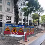 Dự án bể ngầm chống ngập trên tuyến phố Lý Thái Tổ, thành phố Hà Nội. (Ảnh: Việt Hùng/Vietnam+)