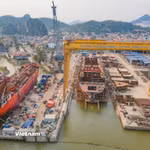 Việt Nam hiện đang đứng ở vị trí thứ 7 trong ngành công nghiệp đóng tàu trên thế giới. (Ảnh: Việt Hùng/Vietnam+)