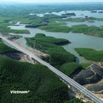 Hơn 220km Dự án thành phần cao tốc Bắc-Nam được thông tuyến dịp 19/8. (Ảnh: Quốc Khánh/Vietnam+)