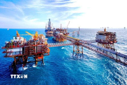 Giàn khoan của Vietsovpetro. (Ảnh: TTXVN phát)