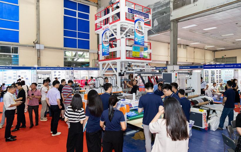 HanoiPlas 2025 sẽ trưng bày đa dạng các loại máy móc hiện đại, vật liệu tiên tiến, giải pháp tái chế bền vững. (Ảnh: PV/Vietnam+)