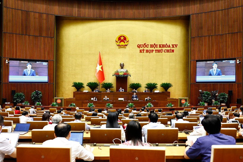 Quốc hội thảo luận về Luật Chất lượng sản phẩm, hàng hóa. (Ảnh: TTXVN)