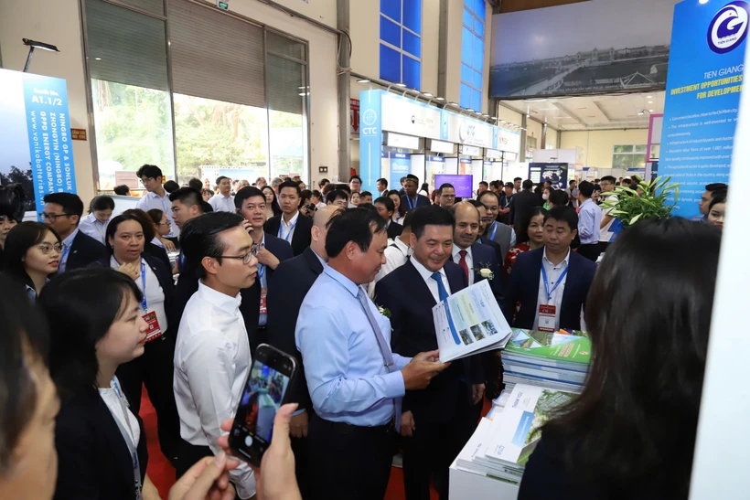 Vietnam Expo được đánh giá là điểm đến đáng tin cậy bởi các tổ chức xúc tiến thương mại của nhiều quốc gia và vùng lãnh thổ trên toàn thế giới. (Ảnh: PV/Vietnam+)