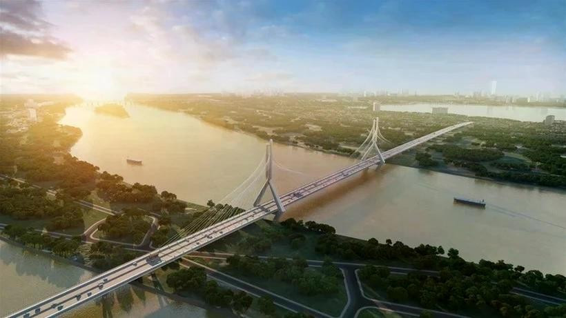 Phối cảnh cầu Tứ Liên. (Ảnh: UBND thành phố Hà Nội)