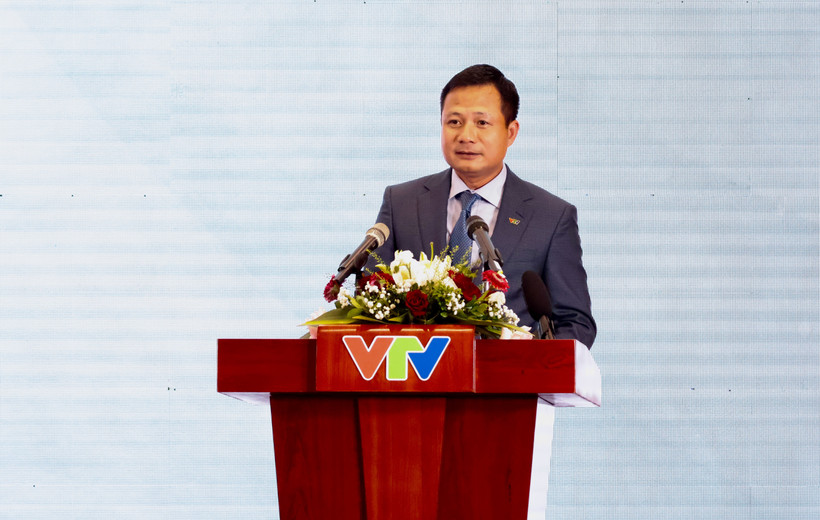 Ông Đỗ Đức Hoàng, Phó Tổng Giám đốc Đài Truyền hình Việt Nam nhấn mạnh, Vietnam Today ra đời với mong muốn là cửa sổ thông tin để thế giới hiểu, cảm nhận và kết nối với Việt Nam. (Ảnh: Vietnam+)