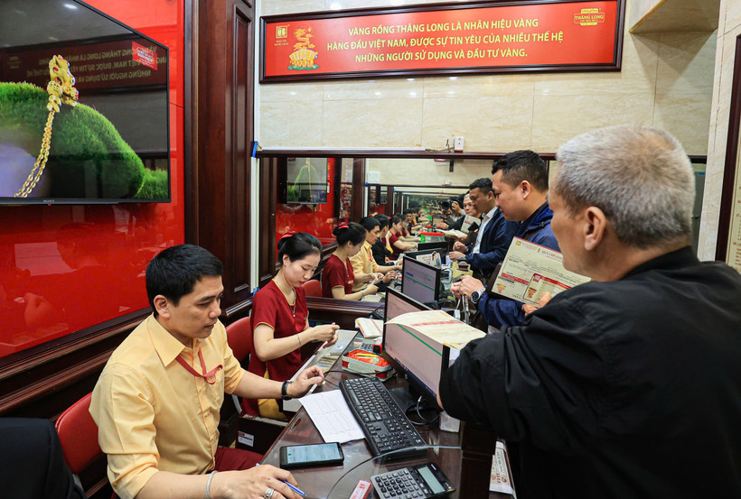 Một điểm kinh doanh vàng tại Hà Nội. (Ảnh: Đức Duy/Vietnam+)