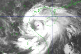 Hình ảnh mây vệ tinh của cơn bão. (Nguồn: Trung tâm Dự báo Khí tượng Thủy văn Quốc gia)
