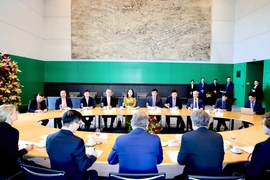 Phó Chủ tịch nước Võ Thị Ánh Xuân hội đàm với Phó Chủ tịch Quốc hội Liên bang Đức Bodo Ramelow. (Ảnh: Phương Hoa/TTXVN)