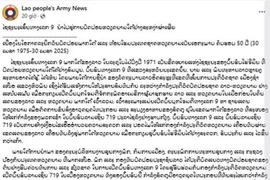 Bài viết đăng trên báo Kongthap Lao. (Nguồn: TTXVN)
