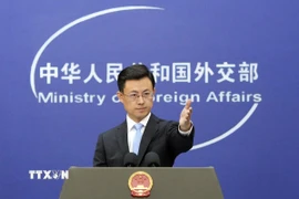 Người phát ngôn Bộ Ngoại giao Trung Quốc Quách Gia Côn. (Ảnh: Kyodo/TTXVN)
