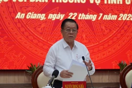 Trưởng Ban Tuyên giáo và Dân vận Trung ương Nguyễn Trọng Nghĩa phát biểu chỉ đạo. (Ảnh: Văn Sĩ/TTXVN)