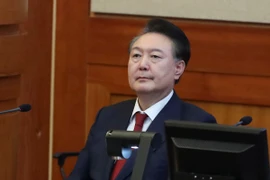 Tổng thống Hàn Quốc Yoon Suk Yeol tại Tòa án Hiến pháp ở Seoul ngày 20/2/2025. (Nguồn: THX/TTXVN)