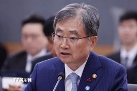 Ngoại trưởng Hàn Quốc Cho Hyun phát biểu tại cuộc họp ở Seoul ngày 19/12/2025. (Nguồn: Yonhap/TTXVN)