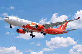 Sáu tháng đầu năm 2026, Vietjet tăng trưởng tích cực trên nhiều chỉ tiêu. (Nguồn: Vietnam+)