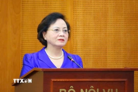 Bộ trưởng Nội vụ Phạm Thị Thanh Trà. (Nguồn: TTXVN phát)
