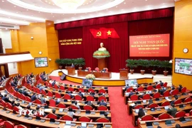 Hội nghị toàn quốc Tổng kết công tác tổ chức xây dựng Đảng năm 2025. (Ảnh: Phương Hoa/TTXVN)