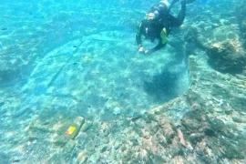 Nhà tắm La Mã cổ được bảo tồn gần như nguyên vẹn tại thành phố chìm Baiae. (Nguồn: Jerusalem Post)