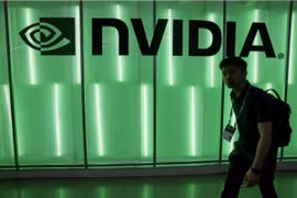 Biểu tượng của Tập đoàn Nvidia tại triển lãm máy tính ở Đài Loan (Trung Quốc), ngày 5/1/2024. (Ảnh: REUTERS/TTXVN)