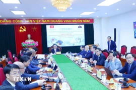 Quang cảnh hội thảo trực tuyến. (Ảnh: Phương Hoa/TTXVN)