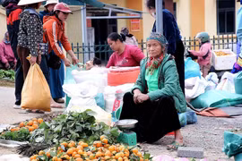 Người dân vùng cao Lũng Vân luôn giữ gìn bản sắc văn hóa người Mường. (Ảnh: Thanh Hải/TTXVN)