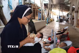 Gần 10 năm qua, Mái ấm An Vũ không chỉ là nơi cưu mang trẻ em cơ nhỡ mà còn là nơi gieo mầm hy vọng cho những phận đời kém may mắn. (Ảnh: Đậu Tất Thành/TTXVN)