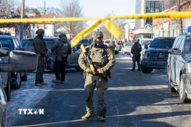 Cảnh sát được triển khai tại Minneapolis, bang Minnesota, Mỹ, ngày 24/1/2026. (Nguồn: AA/TTXVN)