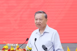 Tổng Bí thư Tô Lâm phát biểu chỉ đạo. (Ảnh: Thống Nhất/TTXVN)