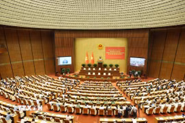 Quang cảnh Hội nghị toàn quốc quán triệt và triển khai Nghị quyết Trung ương II, Khóa XIV. (Ảnh: Phương Hoa/TTXVN)