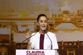 Tổng thống Mexico Claudia Sheinbaum. (Nguồn: THX/TTXVN)