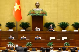 Phó Chủ tịch Quốc hội Nguyễn Khắc Định điều hành nội dung về Dự thảo Nghị quyết của Quốc hội về việc thành lập thành phố Đồng Nai trực thuộc Trung ương. (Ảnh: Doãn Tấn/TTXVN)