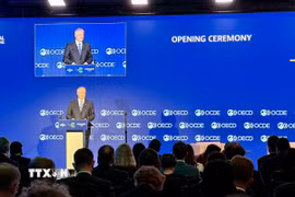 Tổng Thư ký OCDE Mathias Cormann. (Ảnh: Nguyễn Thu Hà/TTXVN)