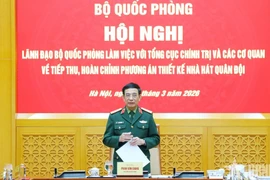 Đại tướng Phan Văn Giang chủ trì hội nghị. (Nguồn: Báo Quân đội Nhân dân)