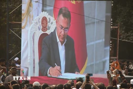 Ông Tarique Rahman tại lễ tuyên thệ nhậm chức Thủ tướng Bangladesh ở Dhaka, ngày 17/2/2026. (Nguồn: THX/TTXVN)