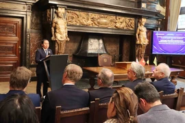 Bí thư Thành ủy Hải Phòng, Lê Tiến Châu, phát biểu tại hội thảo. (Ảnh: Hương Giang/TTXVN)