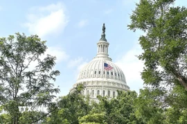 Trụ sở Quốc hội Mỹ nhìn từ xa. (Ảnh: Ngọc Quang/TTXVN)