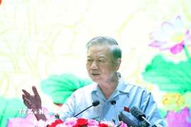 Tổng Bí thư Tô Lâm phát biểu. (Ảnh: Thống Nhất/TTXVN)