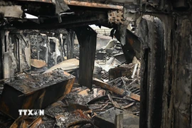 Cảnh đổ nát sau vụ tấn công vào trung tâm cai nghiện ở Kabul, Afghanistan, ngày 17/3/2026. (Nguồn: THX/TTXVN)